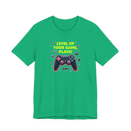 Level Up Your Game Playah! Gaming T-Shirt — Retro Controller Design