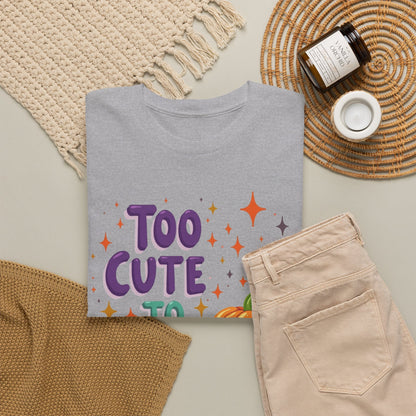 Too Cute to Spook Pumpkin T-Shirt — Cute Halloween Graphic Tee