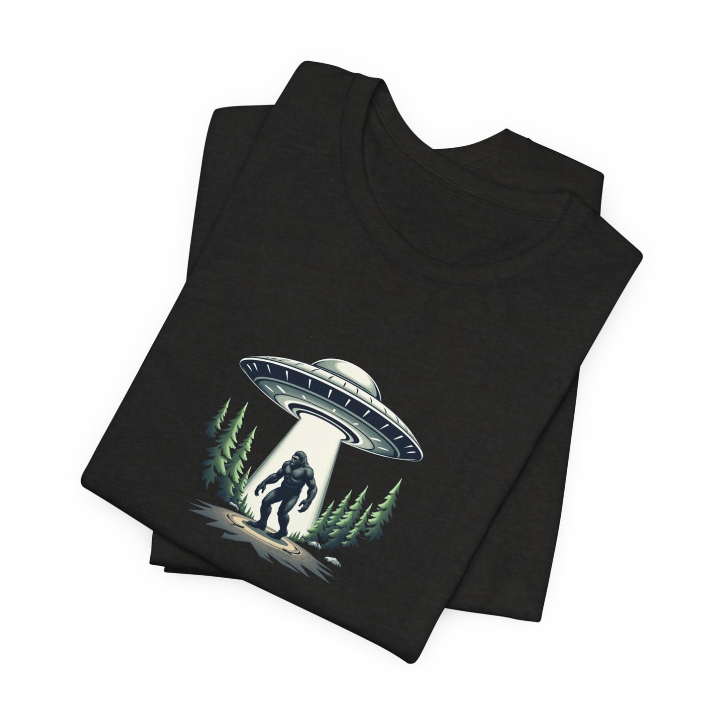 Squatch Sighting T-Shirt – Sasquatch UFO Abduction Graphic Tee