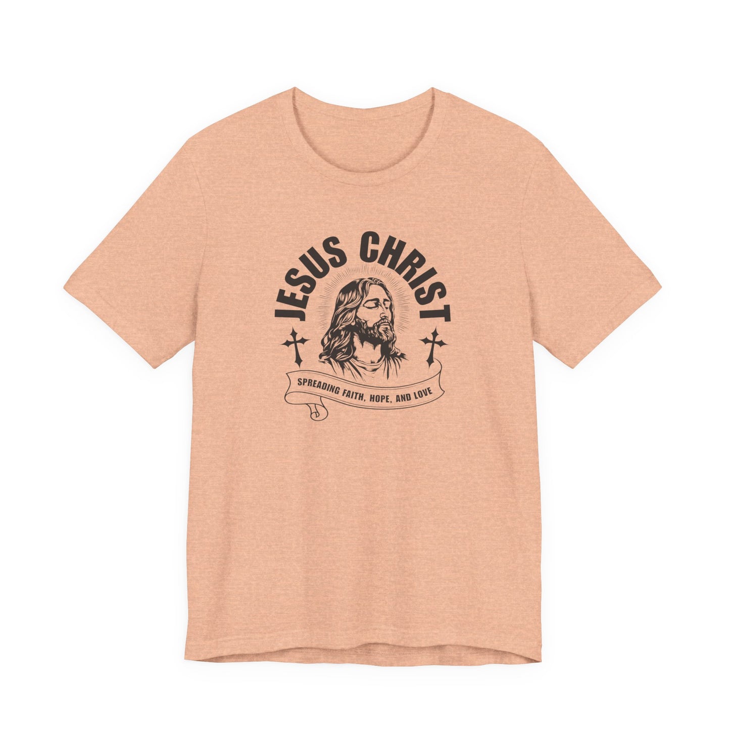 Jesus Christ T-Shirt — 'Spreading Faith, Hope, and Love' Religious Tee