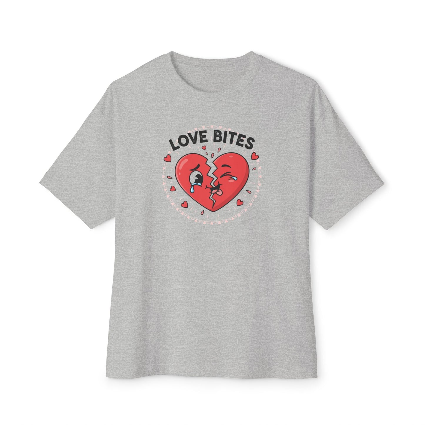 T-Shirt — "Love Bites" Broken Heart Graphic Tee
