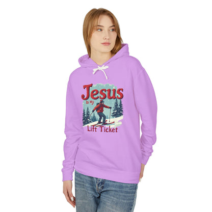 Jesus Is My Lift Ticket Hoodie — Christian Skiing Pullover