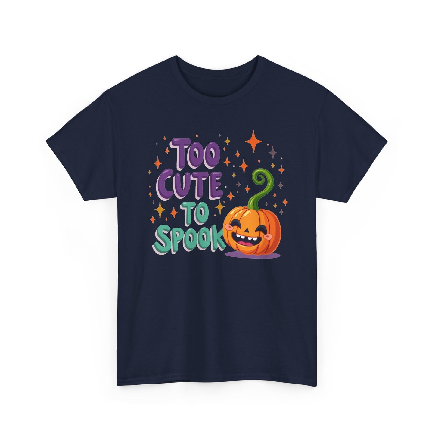 Too Cute to Spook Pumpkin T-Shirt — Cute Halloween Graphic Tee