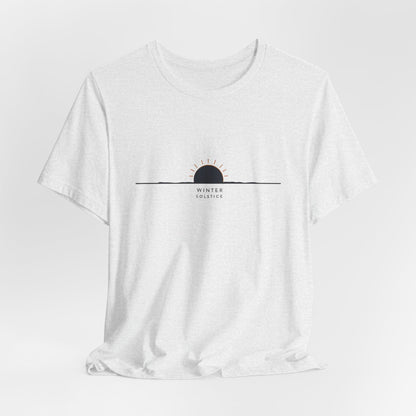 Sunrise Minimalist Tee — "Winter Solstice" Graphic T-Shirt