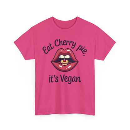 Vegan Cherry Pie Graphic Tee for Food Lovers - Psychonaut Swag