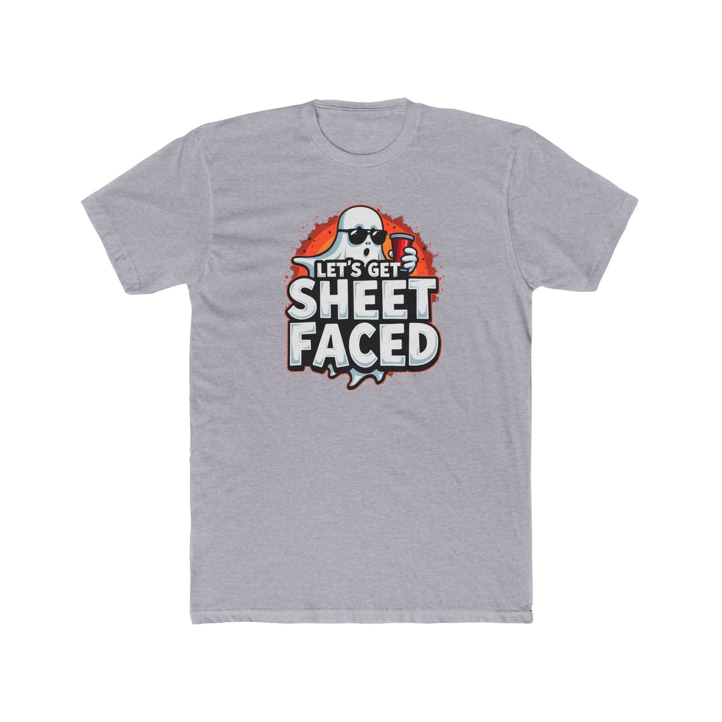 Crew Tee – "Let's Get Sheet Faced" Halloween Ghost Party T‑Shirt