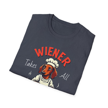 Wiener takes all, Dog Humor T-Shirt, Funny Pet Lover Gift, Cute Dog Tee, Unisex Funny Shirt, Dog Lover's Apparel