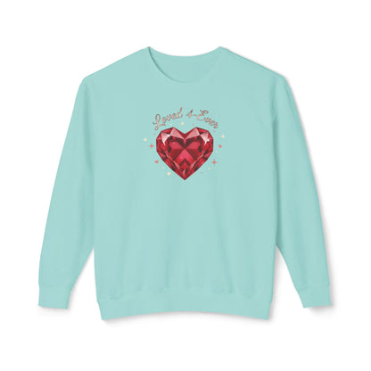 Love & Gems Sweatshirt — Red Heart Crystal Graphic Crewneck
