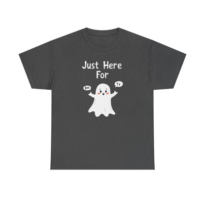 Cute Boo, Unisex Heavy Cotton Tee - Perfect for Self-Love, Gift, Casual Wear, Birthdays, or Relaxation