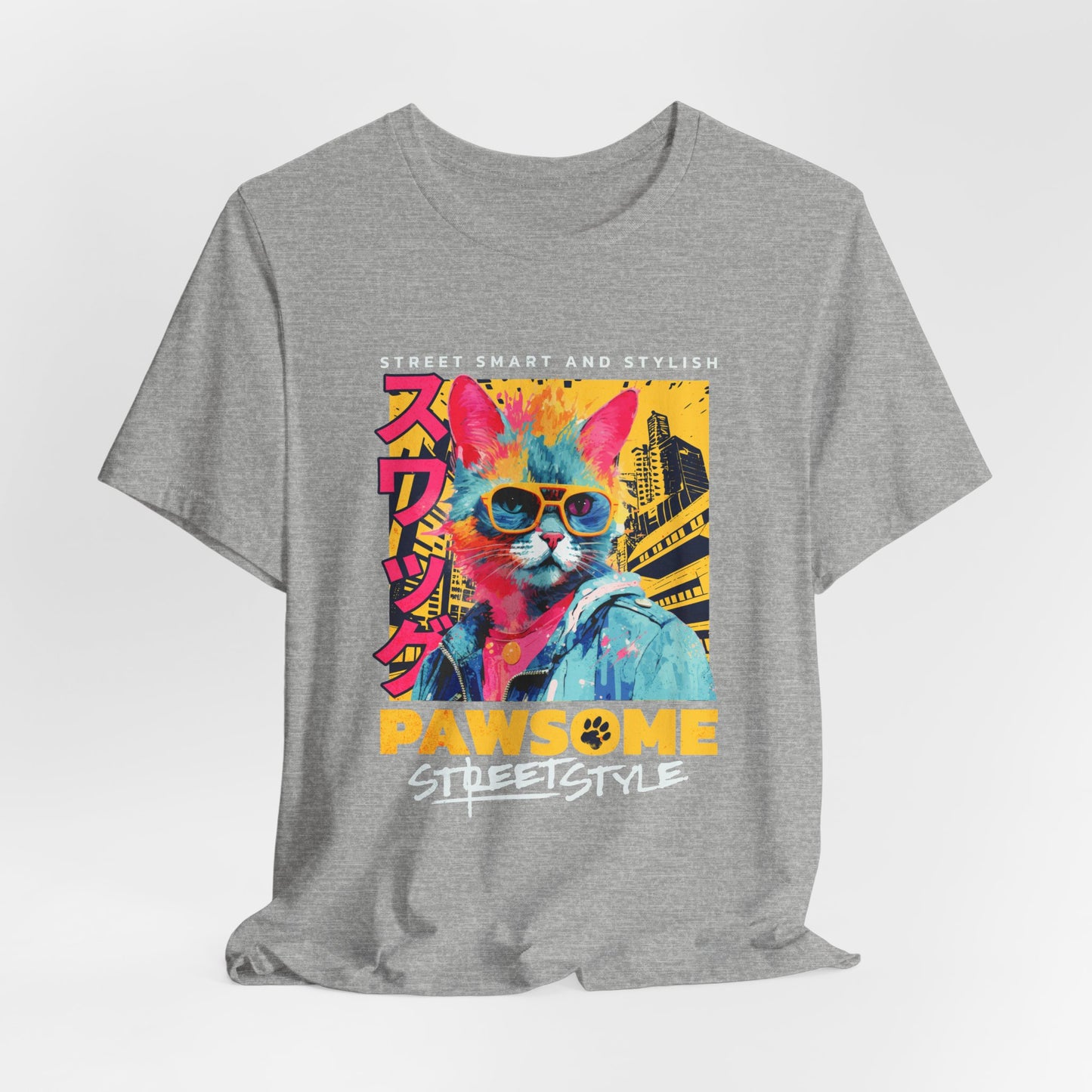 Street Style Cat T-Shirt — Bold Graphic Cat Tee