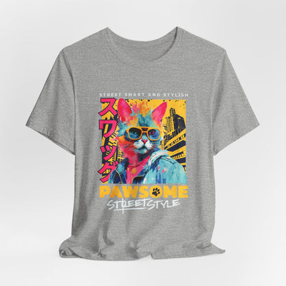 Street Style Cat T-Shirt — Bold Graphic Cat Tee
