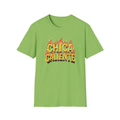 Hot Chick, Flame T-Shirt, Trendy Graphic Tee, Chica Caliente Shirt, Gift for Her, Summer Fashion, Casual Style - Psychonaut Swag