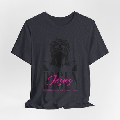 Risen Jesus Portrait Tee — Christian Easter Resurrection T-Shirt