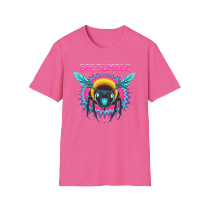 Bee Bumble T-Shirt, Retro Graphic Tee, Softstyle Unisex Shirt, Summer Fashion, Gift for Beekeepers, Eco-Friendly Tee - Psychonaut Swag