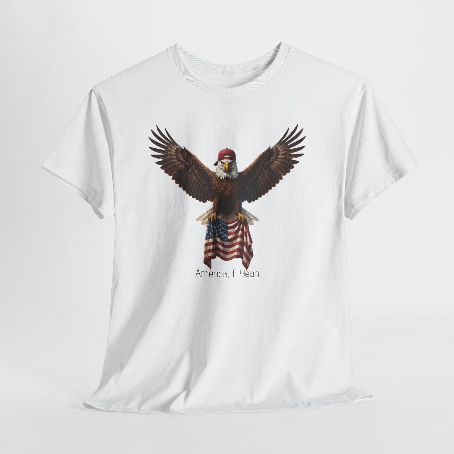 America F Yeah Eagle Tee — Patriotic Flag Graphic Shirt