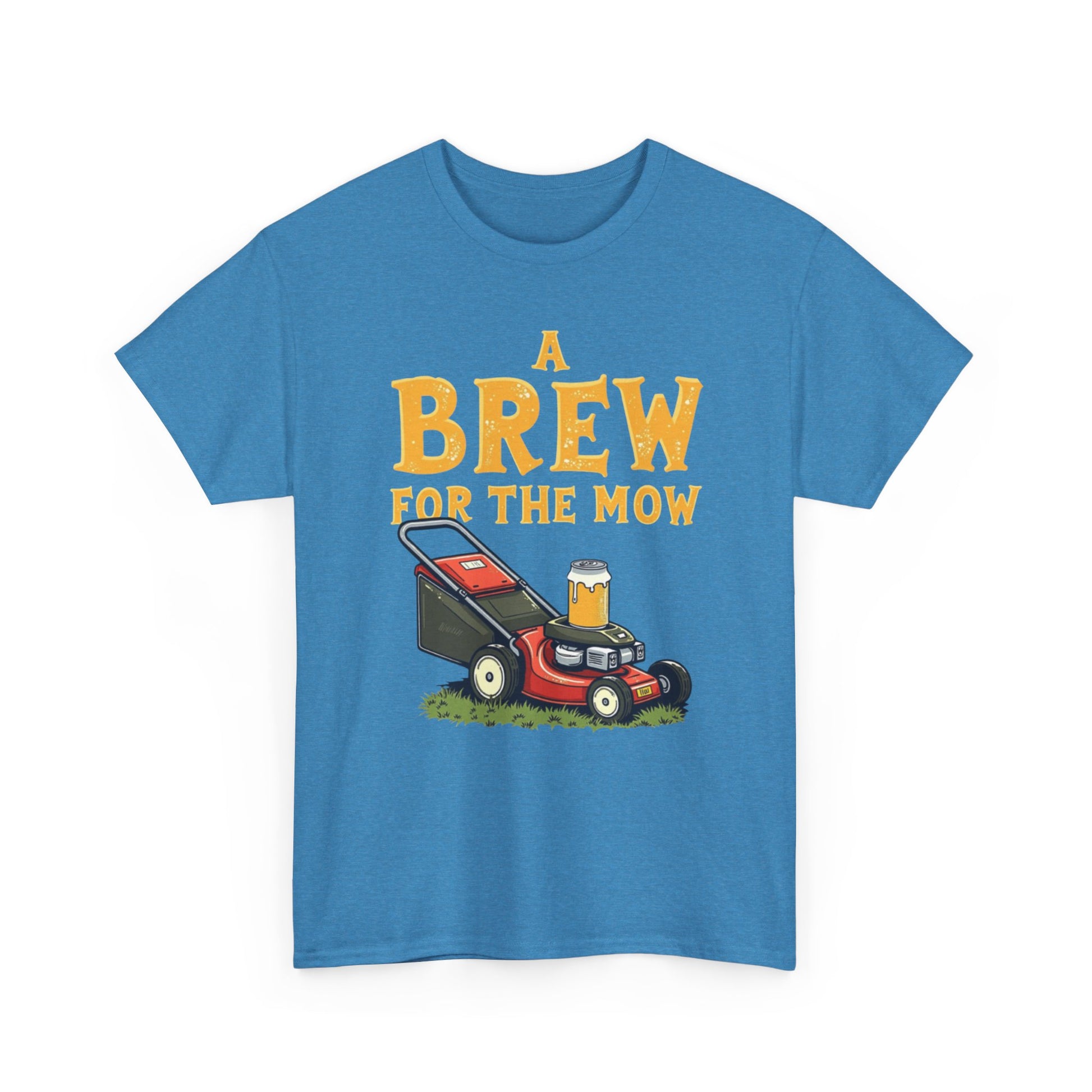 A Brew for the Mow Unisex Heavy Cotton Tee | Gardening Gifts, Lawn Care Apparel, Fun T-Shirt, Father's Day Gift, Beer Lover Shirt - Psychonaut Swag