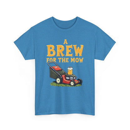 A Brew for the Mow Unisex Heavy Cotton Tee | Gardening Gifts, Lawn Care Apparel, Fun T-Shirt, Father's Day Gift, Beer Lover Shirt - Psychonaut Swag