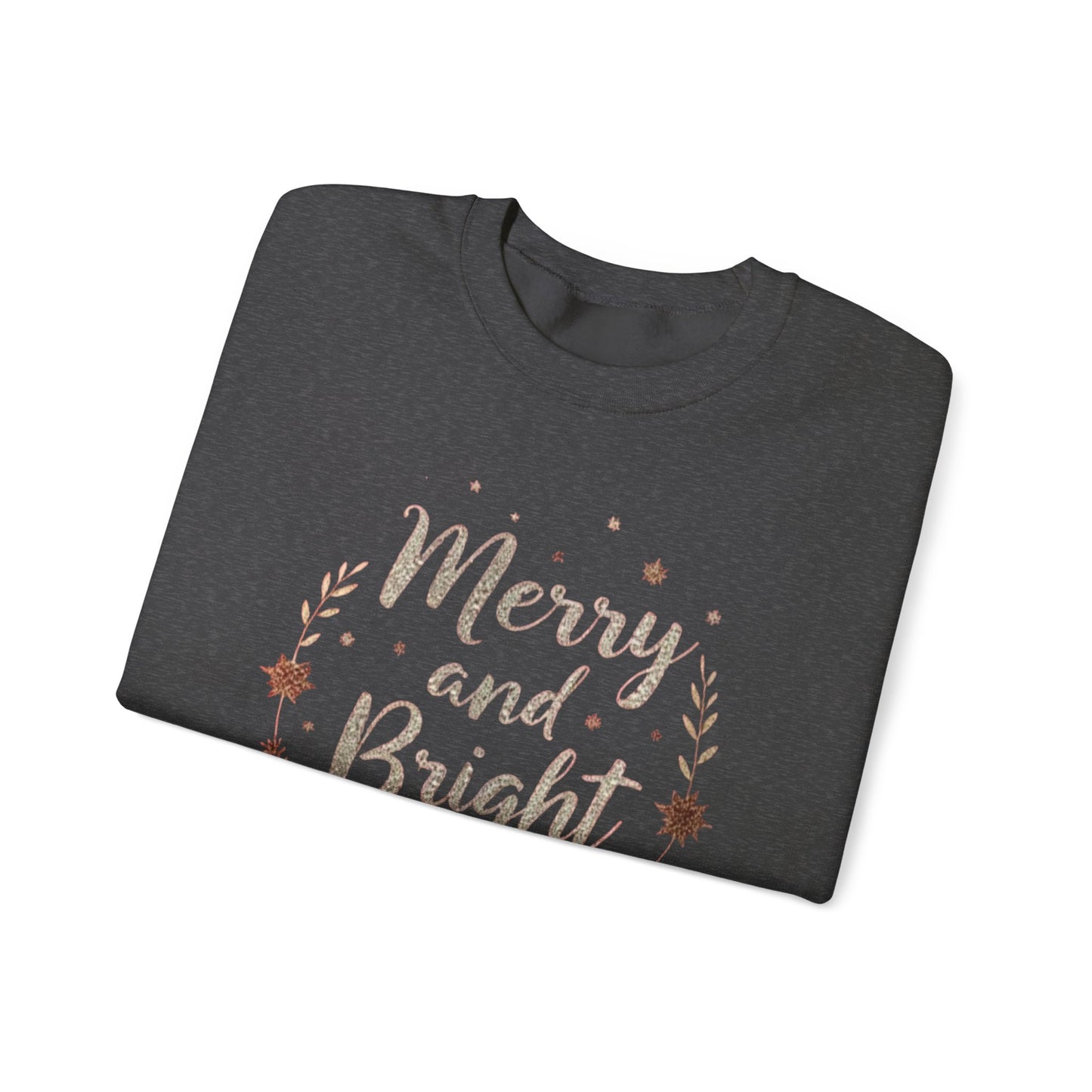 Merry and Bright Crewneck Sweatshirt — Holiday Christmas Sweatshirt