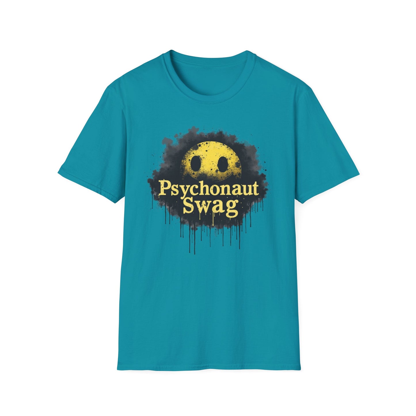 Psycho Smile, Pyschonaut Swag T-Shirt - Unisex Softstyle Tee, Casual Wear, Gift for Gamers, Festival Attire, Streetwear Fashion