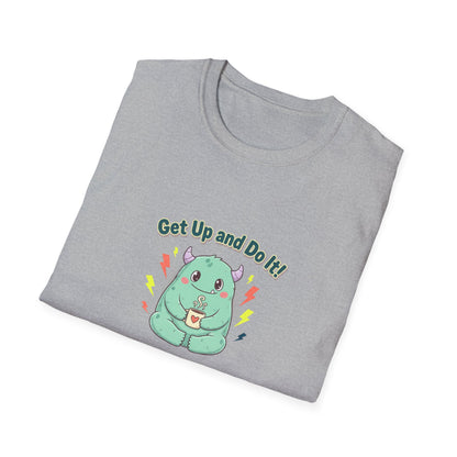 Motivational Cute Sloth Tee — "Get Up and Do It!" Graphic T‑Shirt