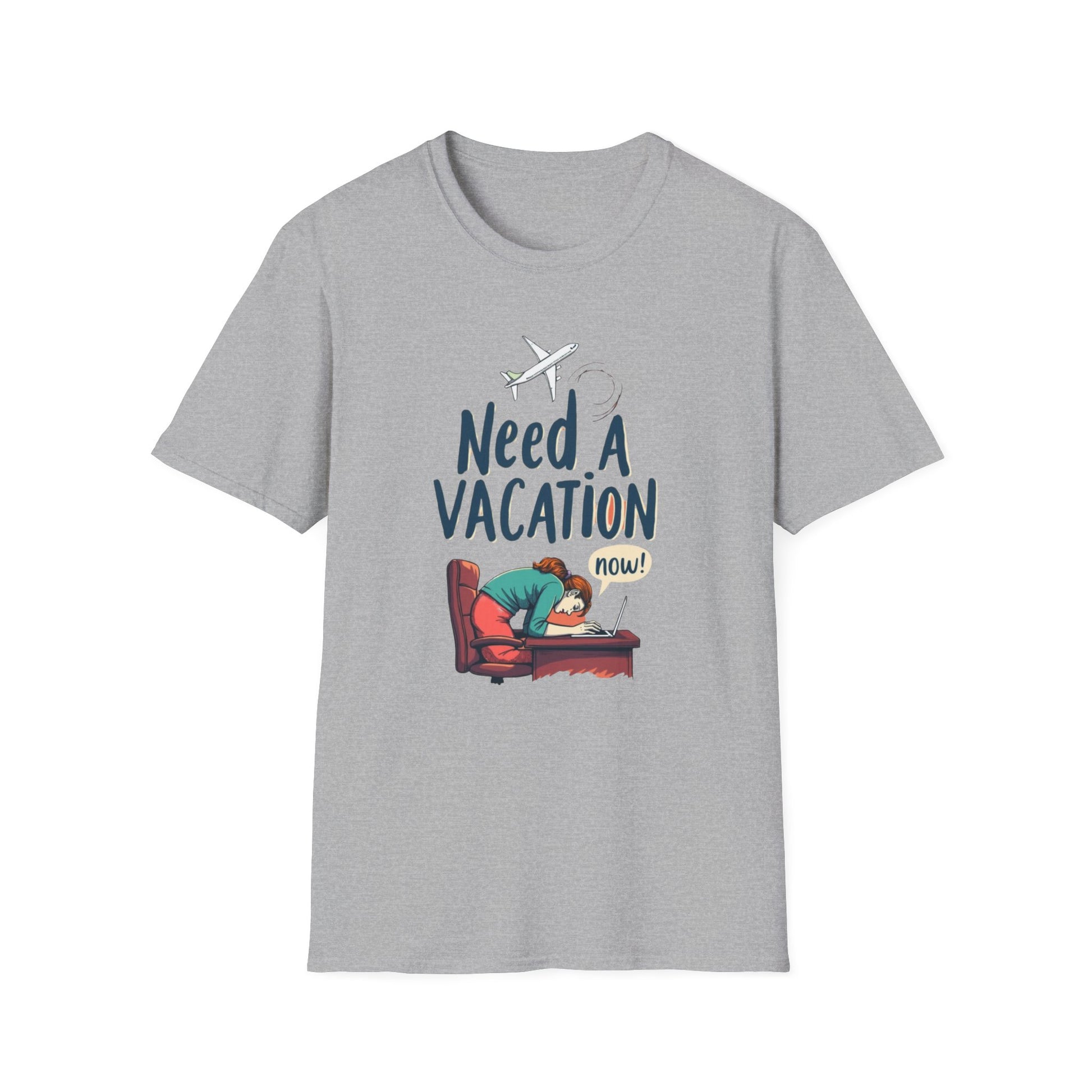 Need a Vacation Unisex Softstyle T-Shirt, Travel Shirt, Vacation Tee, Funny Gift, Holiday Apparel, Relaxation Vibes - Psychonaut Swag