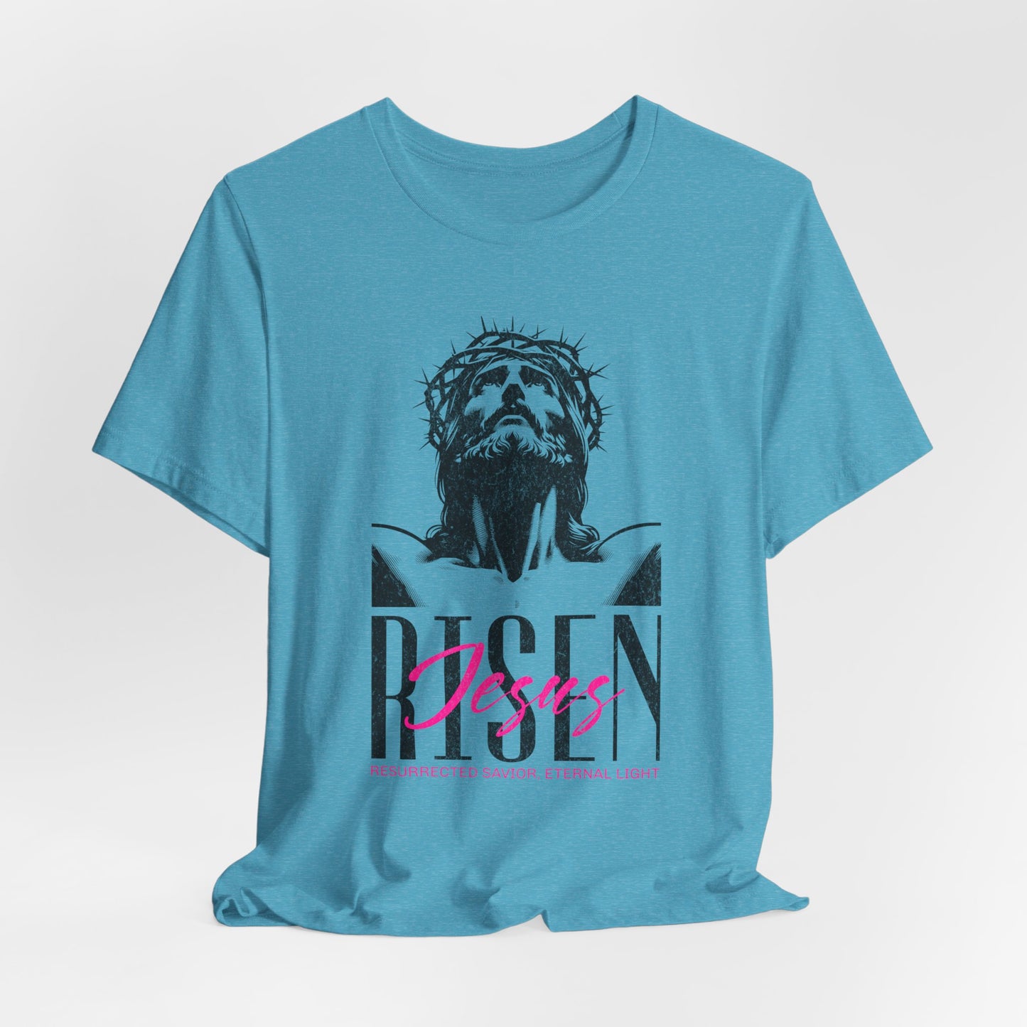 Risen Jesus Portrait Tee — Christian Easter Resurrection T-Shirt