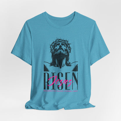 Risen Jesus Portrait Tee — Christian Easter Resurrection T-Shirt