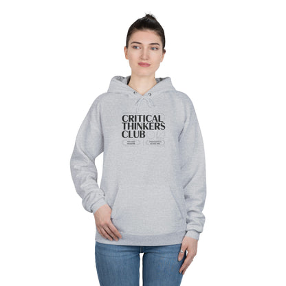 Critical Thinkers Club Hoodie — Graphic Pullover for Students & Intellectuals