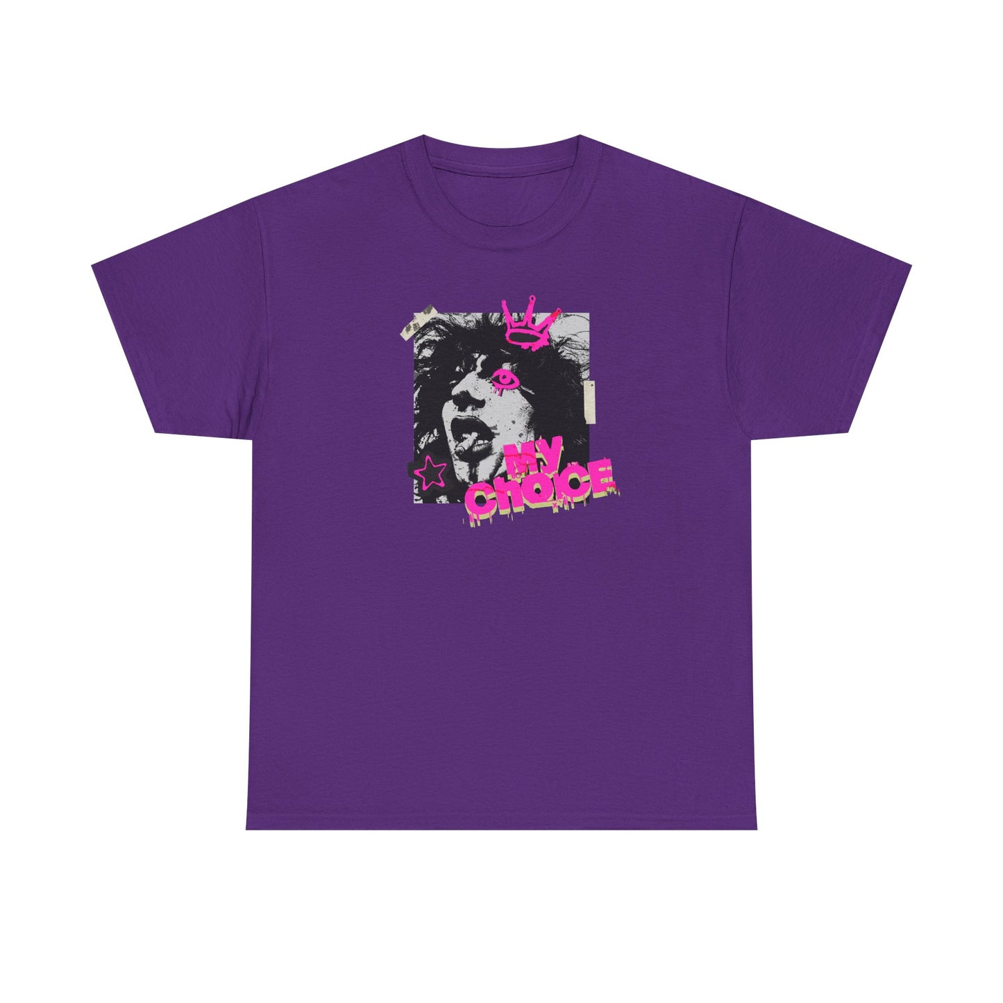 My Choice Graphic Tee — Punk Dog Crown Vintage Streetwear T‑Shirt
