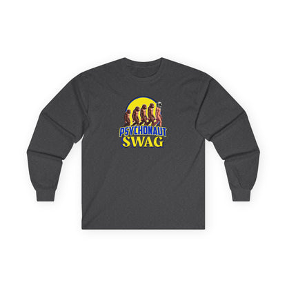 Psychonaut swag, small biz Long Sleeve Tee - Unisex Cotton Shirt for Festival Vibes, Casual Wear, Gift for Music Lovers, Streetwear, Retro Style