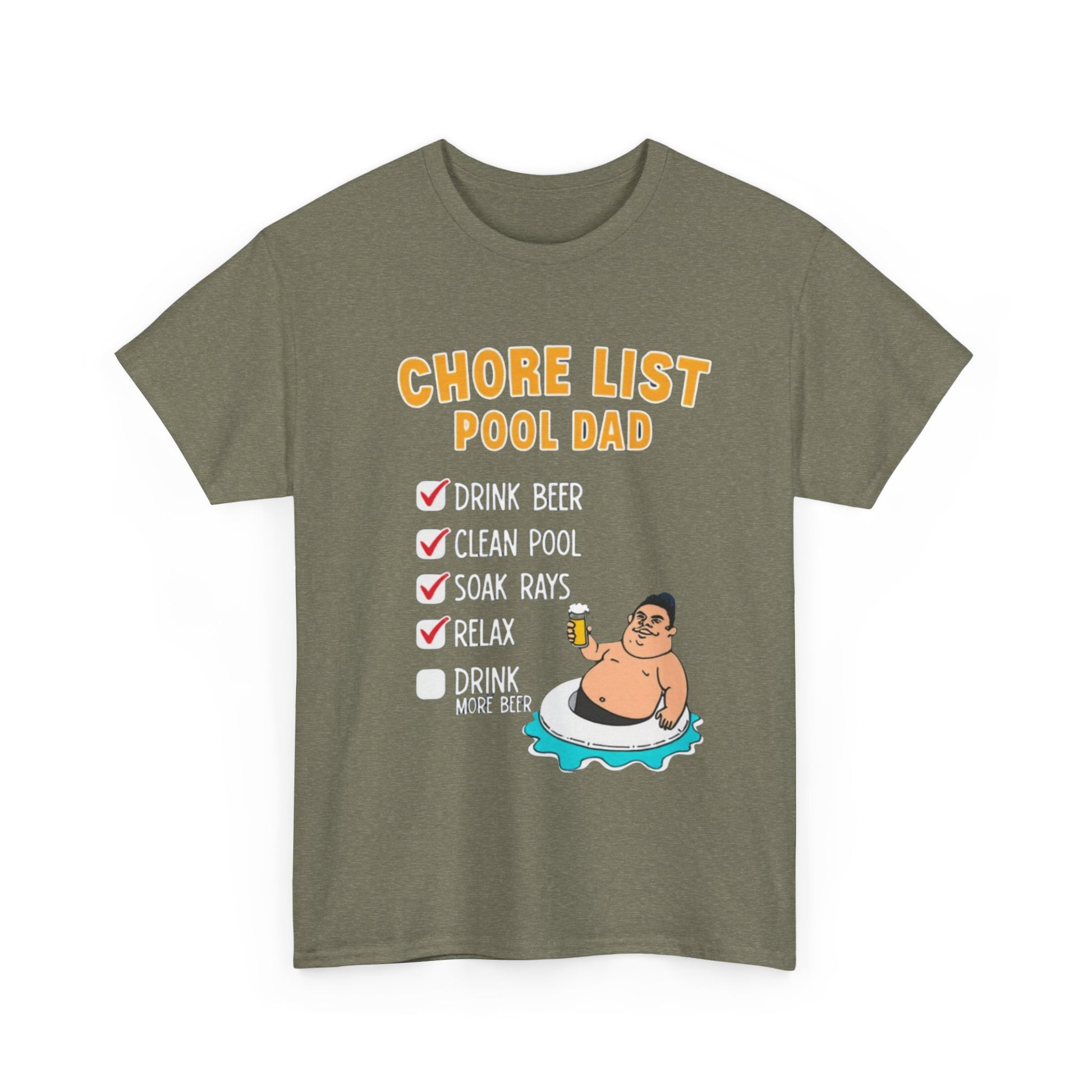 Chore List Pool Dad T-Shirt, Summer BBQ Tee, Father's Day Gift, Relaxation Shirt, Unisex Beachwear - Psychonaut Swag