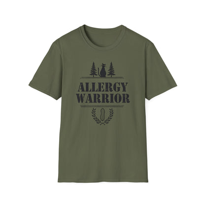 Allergy Warrior Unisex T-Shirt | Softstyle Cotton Tee for Allergy Awareness, Casual Wear, Gifts, Nature Lovers, Outdoor Fun - Psychonaut Swag