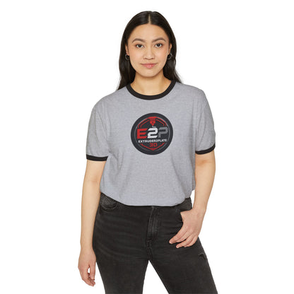Extruder2Plate 3D Logo Ringer Tee (Extruder2Plate.com)