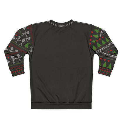 They Exist Ugly Christmas Sweatshirt — Skeletal Holiday Knit Design
