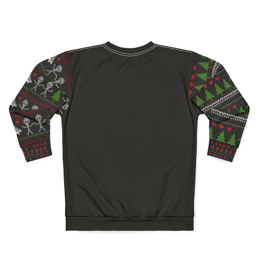 They Exist Ugly Christmas Sweatshirt — Skeletal Holiday Knit Design