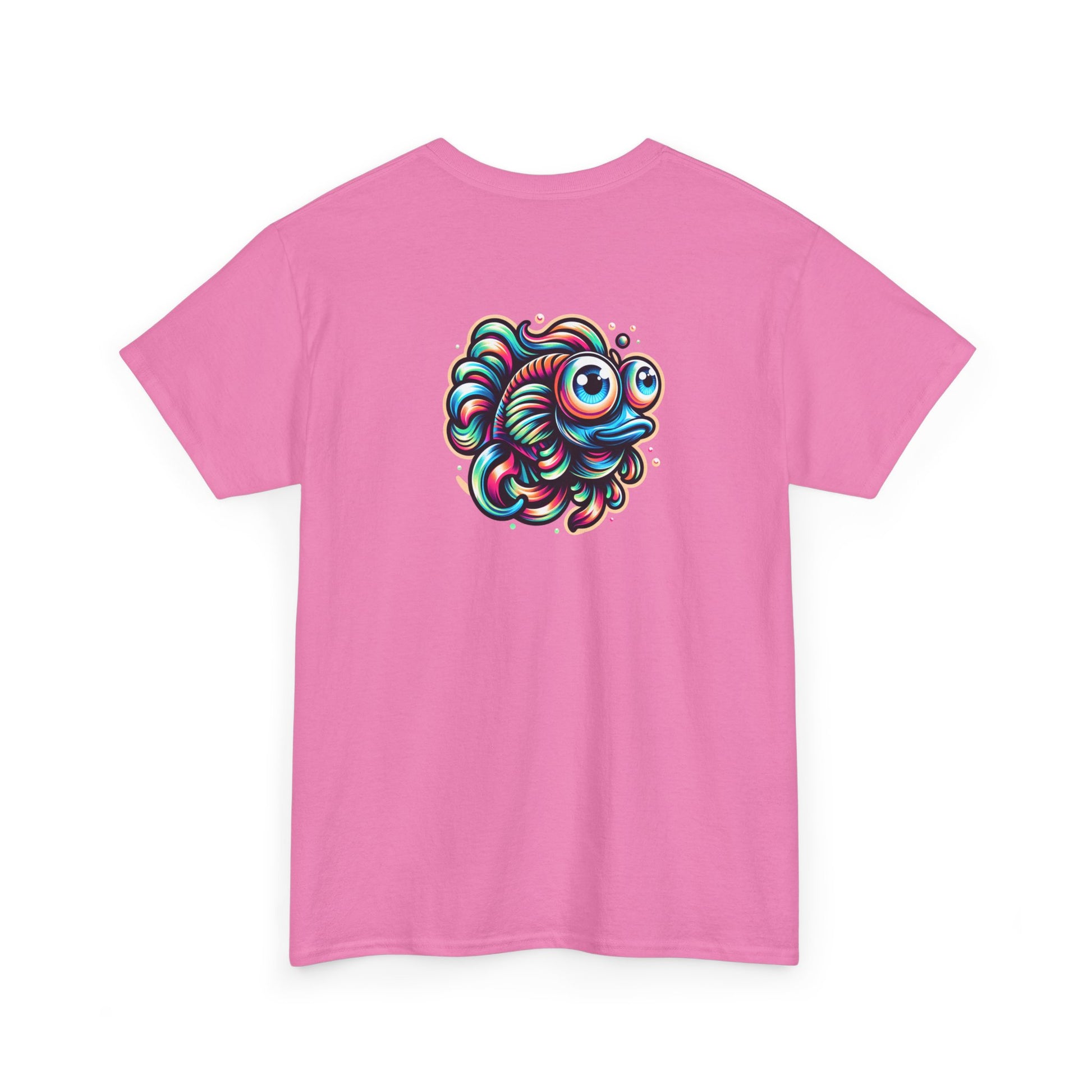 Psychedelic Fish Graphic Unisex Heavy Cotton Tee - Fun & Vibrant Apparel - Psychonaut Swag