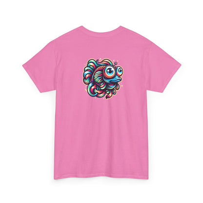 Psychedelic Fish Graphic Unisex Heavy Cotton Tee - Fun & Vibrant Apparel - Psychonaut Swag