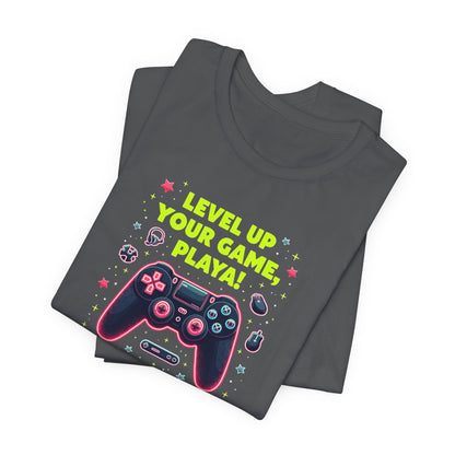 Level Up Your Game Playah! Gaming T-Shirt — Retro Controller Design