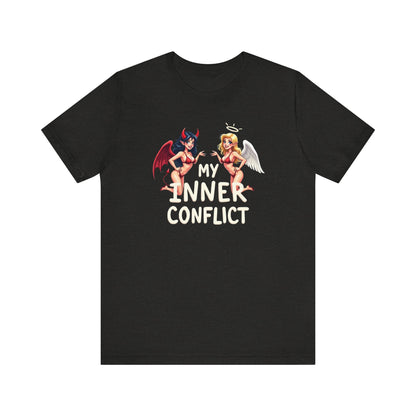 My Inner Conflict, Graphic Tee, Casual Wear, Halloween Gift, Unisex Shirt, Fashion Statement, Unique Style - Psychonaut Swag