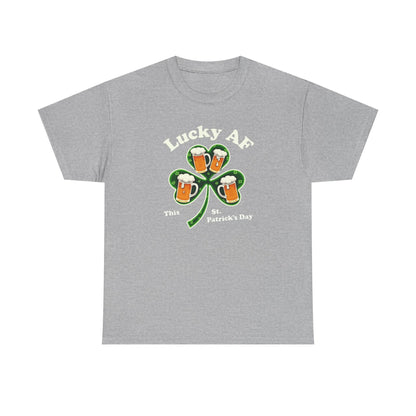 Lucky AF St. Patrick's Day Tee — Shamrock Beer Graphic T-Shirt