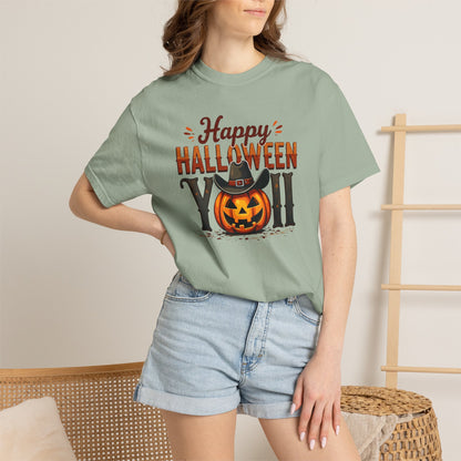 Halloween T-Shirt — "Happy Halloween You" Pumpkin Witch Graphic