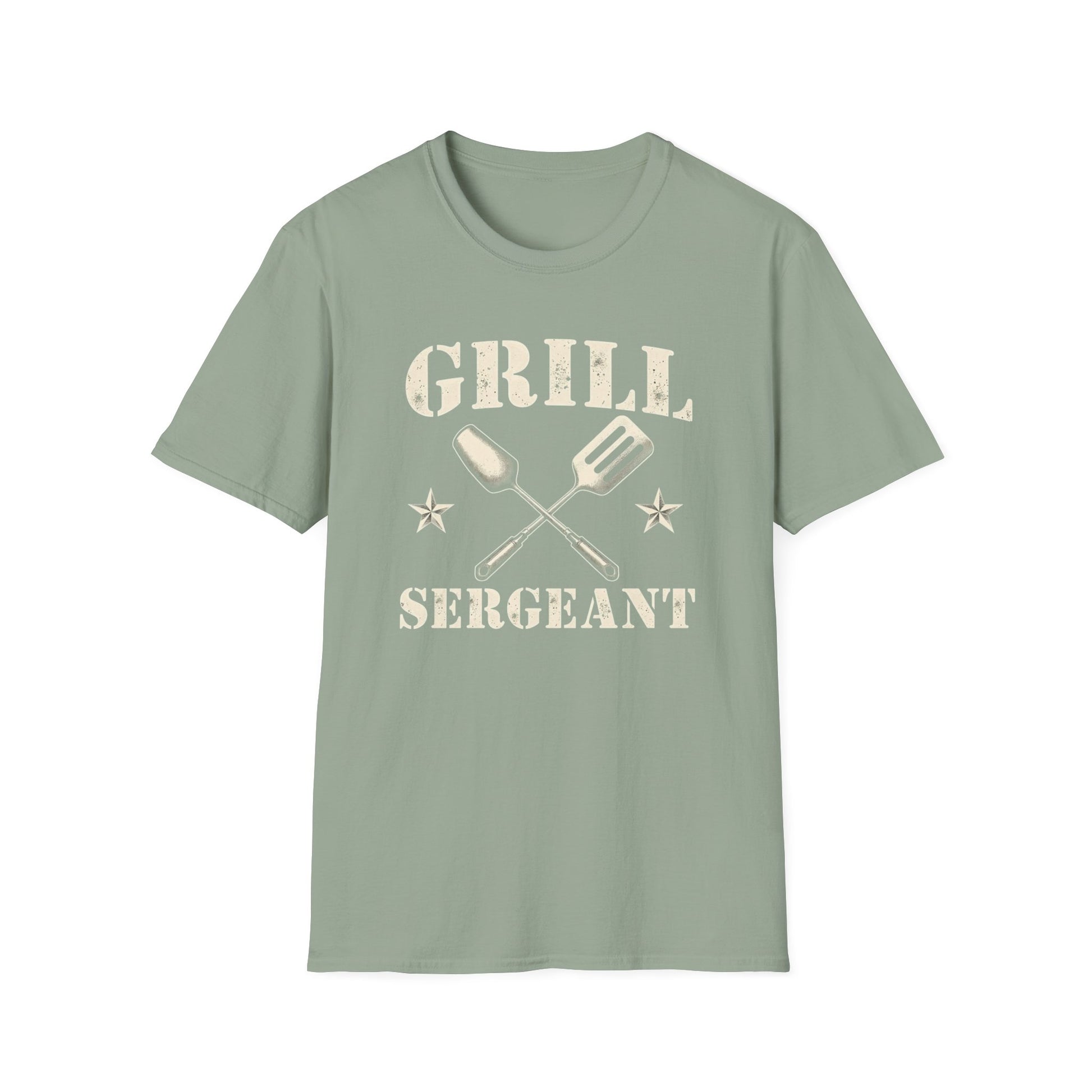 Grill Sergeant T-Shirt, Unisex Softstyle Tee, BBQ Gift, Father's Day Shirt, Grilling Apparel - Psychonaut Swag