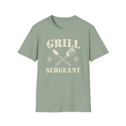 Grill Sergeant T-Shirt, Unisex Softstyle Tee, BBQ Gift, Father's Day Shirt, Grilling Apparel - Psychonaut Swag