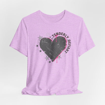 Tenderly DeFallen Heart Tee — Grunge Heart Graphic T-Shirt