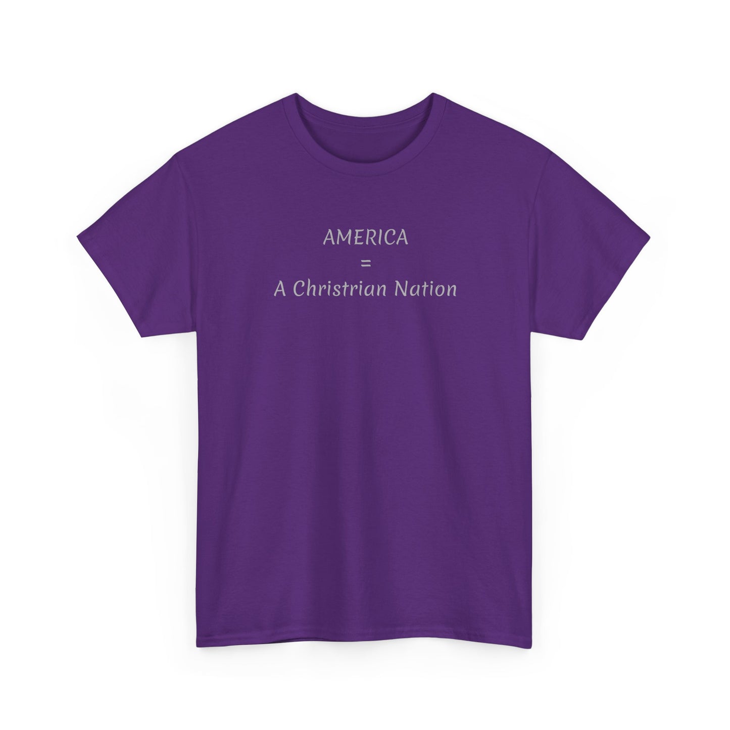 A Christian Nation T-Shirt — Crucifix Over American Flag Graphic Tee