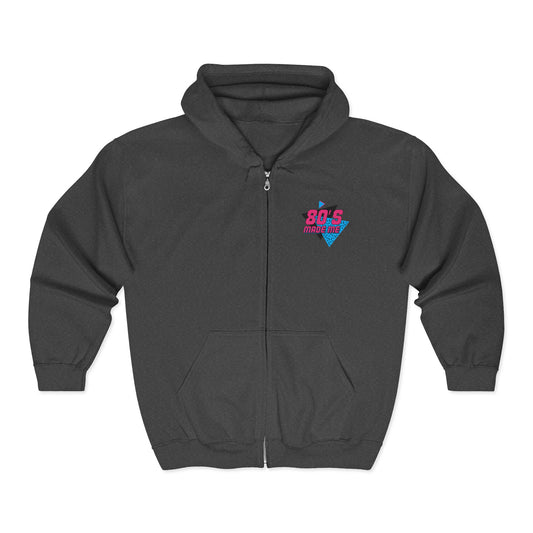 80’s Made me, retro game Unisex Heavy Blend™ Full Zip Hooded Sweatshirt - Psychonaut Swag