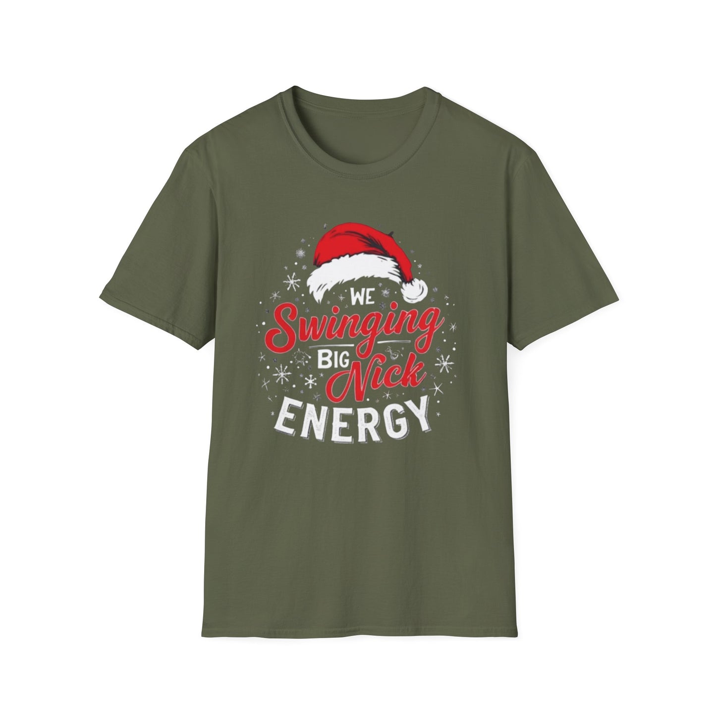 Christmas T-Shirt — "WeSwinging Big Nick Energy" Holiday Graphic Tee