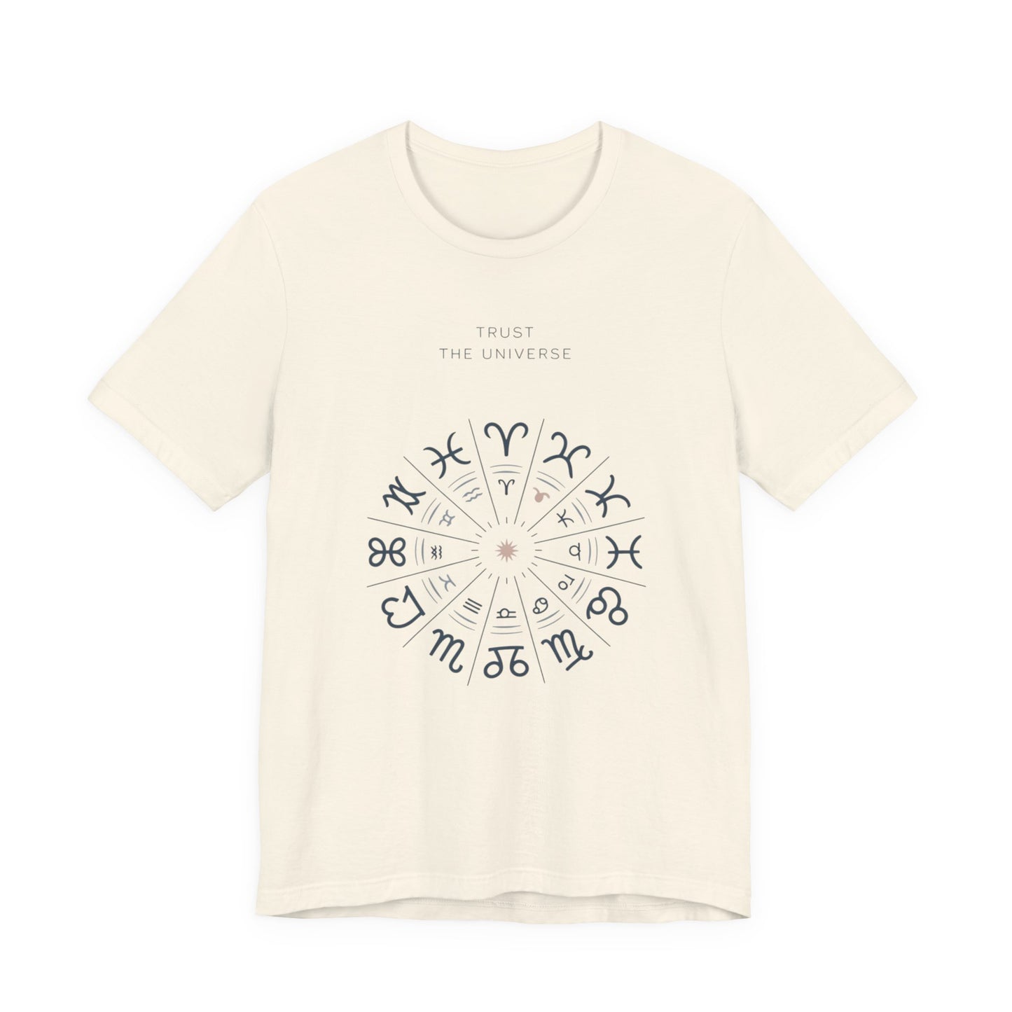 Zodiac Wheel T‑Shirt — Trust the Universe Astrology Tee