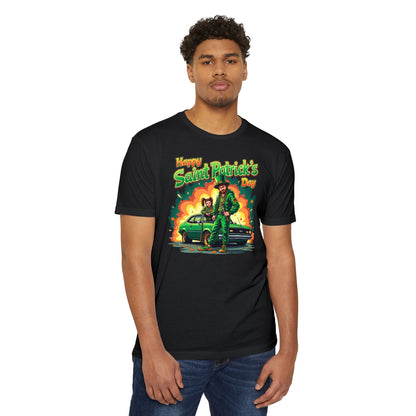 Saint Patrick's Day T-Shirt — "Happy Saint Patrick's Day" Retro Leprechaun Design