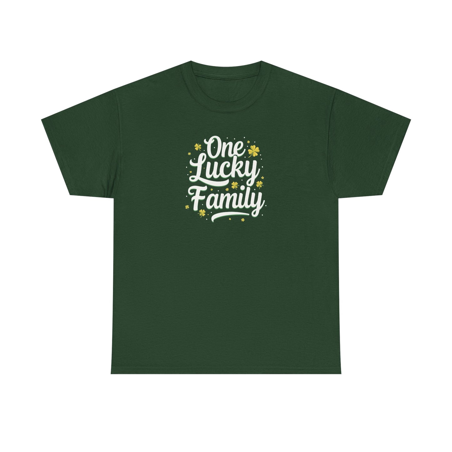 One Lucky Family,  Unisex Heavy Cotton Tee